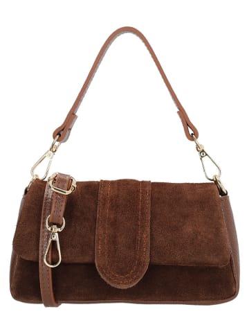 Charm Leder-Schultertasche in Braun - (B)19 x (H)10 x (T)5 cm