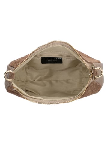 Charm Leder-Umhängetasche in Hellbraun - (B)20 x (H)12 x (T)5 cm