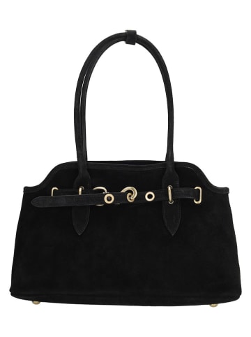 Charm Leder-Schultertasche in Schwarz - (B)36 x (H)20 x (T)10 cm