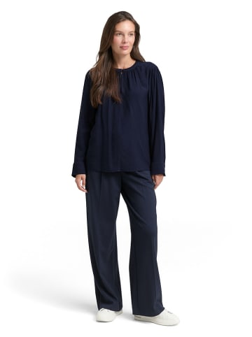 Tom Tailor Bluse in Dunkelblau