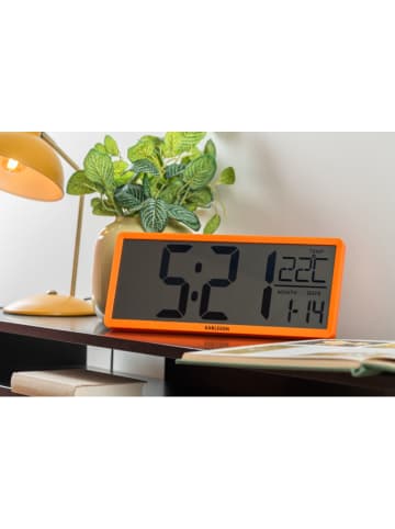 Karlsson Tischuhr ''Retro'' in Orange - (B)34,8 x (H)14,8 x (T)2,7 cm
