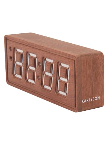 Karlsson Wecker in Braun - (B)20 x (H)8 x (T)4,5 cm