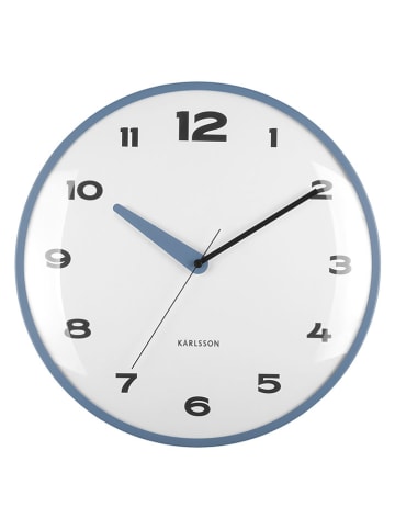 Karlsson Wanduhr ''Brisk Dome'' in Blau - Ø 40 cm