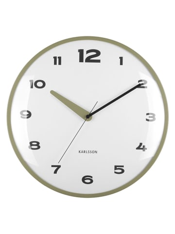Karlsson Wanduhr ''Brisk Dome'' in Grün - Ø 40 cm