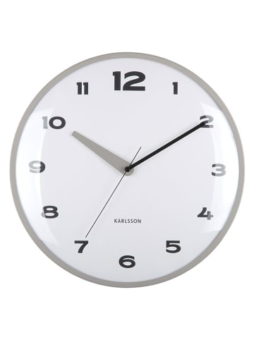 Karlsson Wanduhr ''Brisk Dome'' in Grau - Ø 40 cm