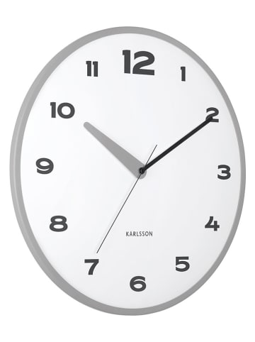 Karlsson Wanduhr ''Brisk Dome'' in Grau - Ø 40 cm