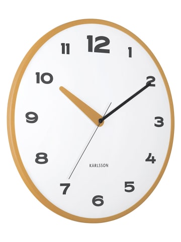 Karlsson Wandklok ''Brisk Dome'' geel - Ø 40 cm