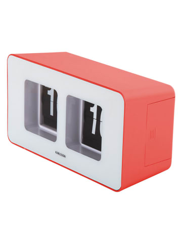 Karlsson Tafelklok ''Funky Flip'' rood - (B)17,7 x (H)9,2 x (D)7 cm