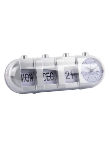 Karlsson Wekker ''Retro Tube'' zilverkleurig - (B)26 x (H)9 x (D)9 cm