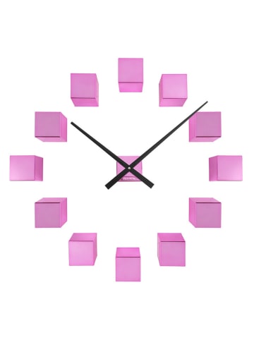 Karlsson Wanduhr ''DIY Cubic'' in Pink - Ø 40 cm