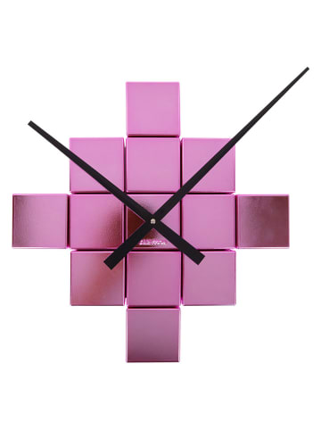Karlsson Wanduhr ''DIY Cubic'' in Pink - Ø 40 cm
