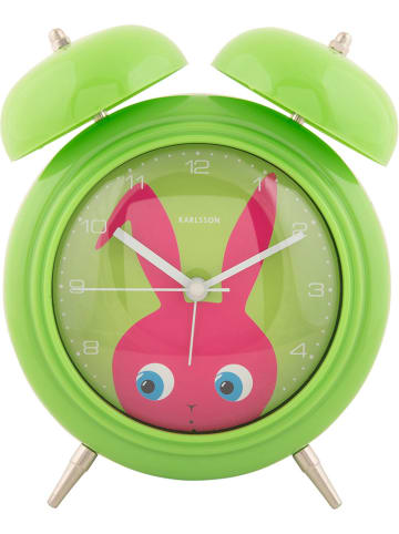 Karlsson Wekker "Bunny" groen/roze - (H)18,2 cm