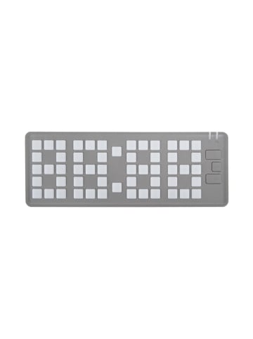 Karlsson Wecker "Keyboard" in Grau - (B)23 x (H)8,3 x (T)1,5 cm