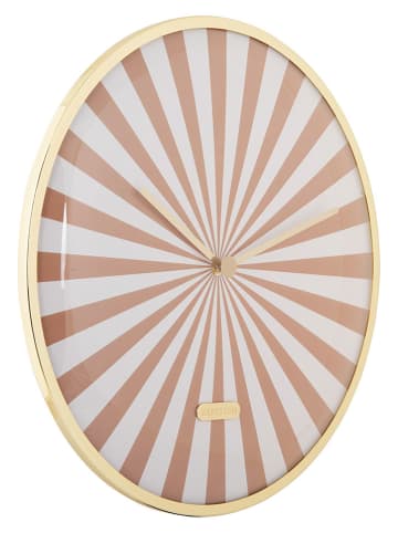 Karlsson Wandklok ''Candy Swirl'' lichtbruin/crème - Ø 40 cm
