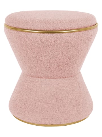 Leitmotiv Pouf ''Gustar'' in Rosa - (H)43 x Ø 38,5 cm