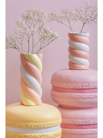 Present Time Vase ''Marshmellow'' in Weiß/ Rosa - (H)23 x Ø 13,5 cm