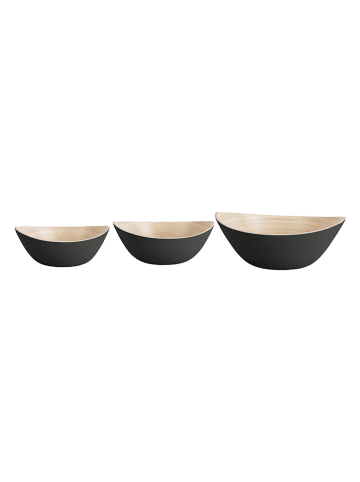 Present Time 3-delige set: kommen "Puro Round" naturel/zwart