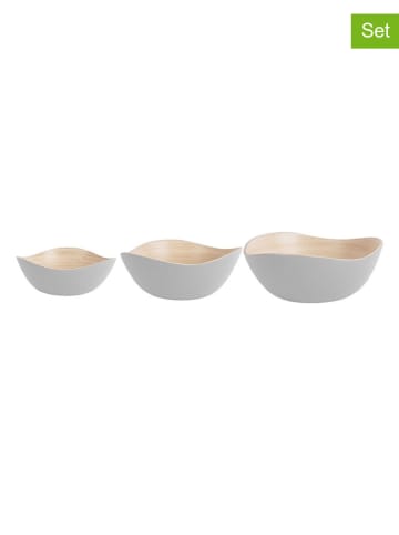 Present Time 3-delige set: kommen "Puro Round" naturel/wit