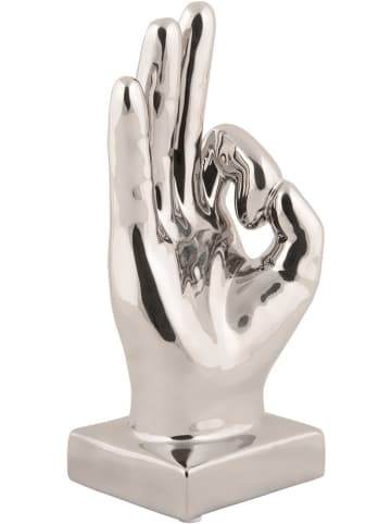 Present Time Dekoobjekt "Perfecto" in Silber - (H)21 cm