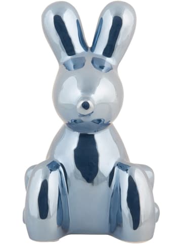 Present Time Dekoobjekt "Balloon Bunny" in Blau - (H)15 cm