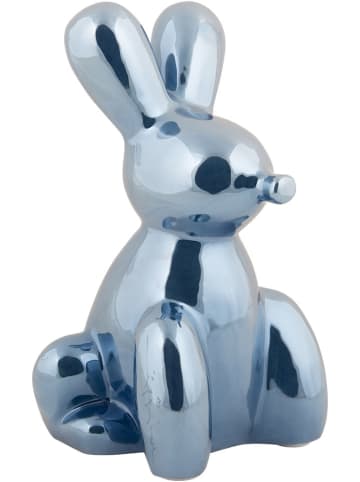 Present Time Dekoobjekt "Balloon Bunny" in Blau - (H)20 cm