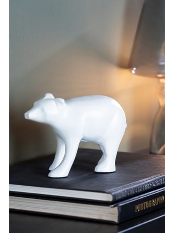 Present Time Dekoracja "Bear" w kolorze białym - wys. 10,5 cm