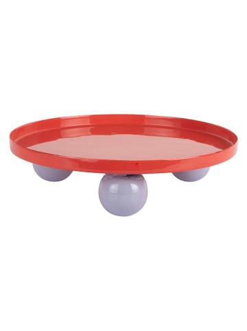 Present Time Taca "Double Funky" w kolorze czerwonym - wys. 6,5 x Ø 25 cm