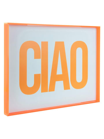 Present Time Gerahmter Kunstdruck "Ciao" in Orange - (L)31 x (B)41 cm