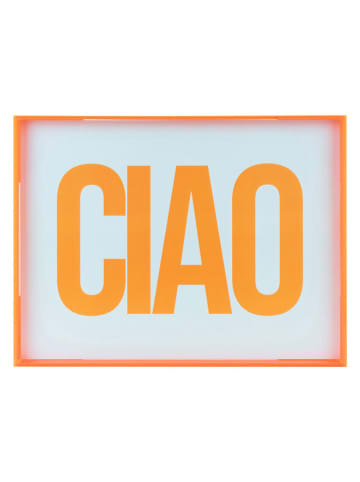 Present Time Gerahmter Kunstdruck "Ciao" in Orange - (L)31 x (B)41 cm