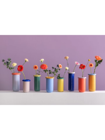 Present Time Vase ''Plegado'' in Gelb - (H)30,5 x Ø 14 cm