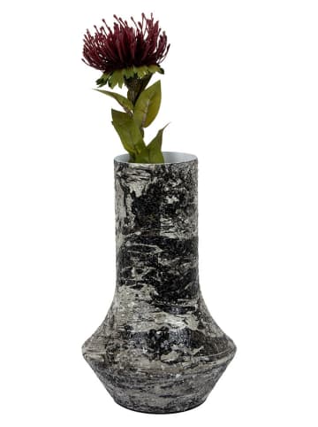 Present Time Vase ''Mosaic Marble'' in Grau - (H)31 x Ø 20 cm