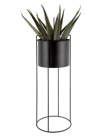 Present Time Bloempot "Essence round" zwart - (H)80 x Ø 28 cm