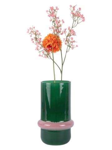 Present Time Vase ''Animado Anillo'' in Grün - (H)22 x Ø 13,5 cm