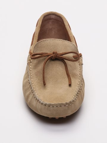 CHARLES & SMITH Leren mocassins "Quid" beige