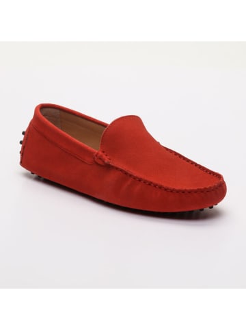 CHARLES & SMITH Leder-Mokassins in Rot