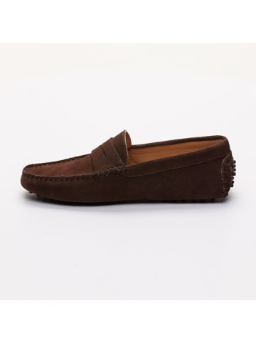 CHARLES & SMITH Leren mocassins "Cole" bruin