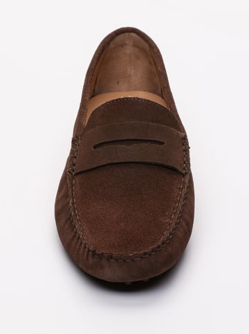 CHARLES & SMITH Leren mocassins "Cole" bruin