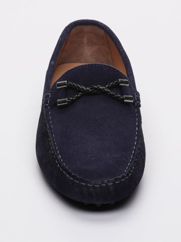 CHARLES & SMITH Leder-Mokassins "Tom" in Dunkelblau