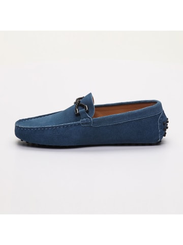 CHARLES & SMITH Leren mocassins "Tom" blauw