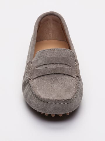 CHARLES & SMITH Leder-Mokassins "Thandie" in Grau