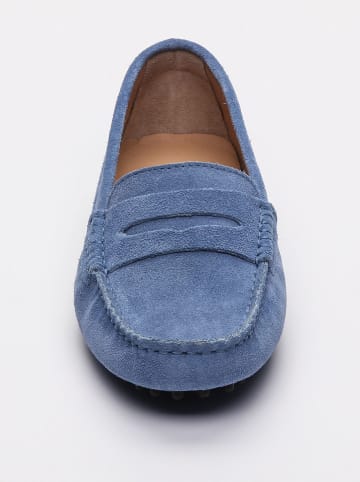 CHARLES & SMITH Leren mocassins "Thandie" blauw