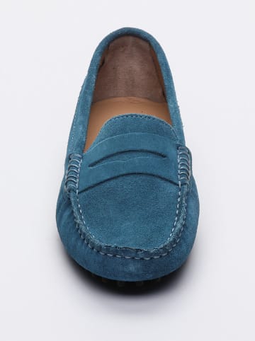 CHARLES & SMITH Leren mocassins "Thandie" blauw