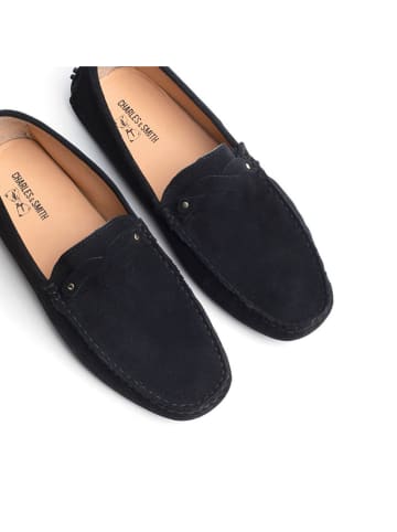 CHARLES & SMITH Leder-Mokassins "Alan" in Schwarz