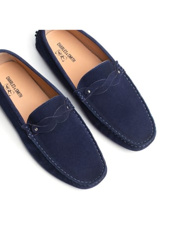 CHARLES & SMITH Leder-Mokassins "Alan" in Dunkelblau