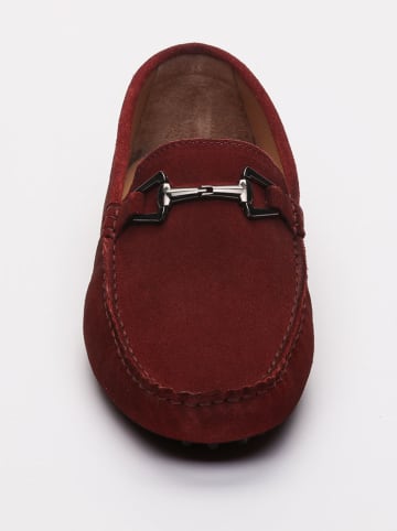 CHARLES & SMITH Leren mocassins rood
