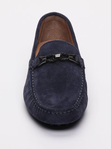 CHARLES & SMITH Leder-Mokassins "Jace" in Dunkelblau