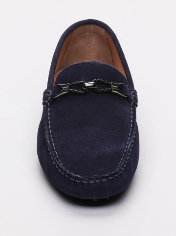 CHARLES & SMITH Leren mocassins "Jace" donkerblauw