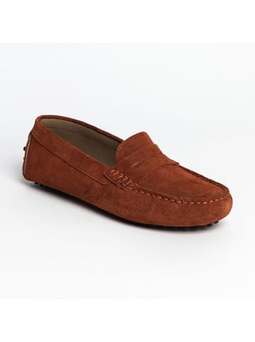 CHARLES & SMITH Leren mocassins "Thandie" oranje