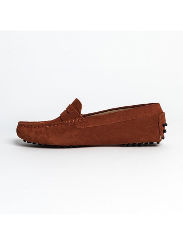 CHARLES & SMITH Leren mocassins "Thandie" oranje