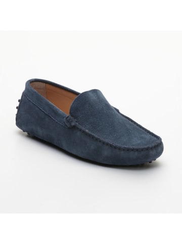 CHARLES & SMITH Leren mocassins donkerblauw